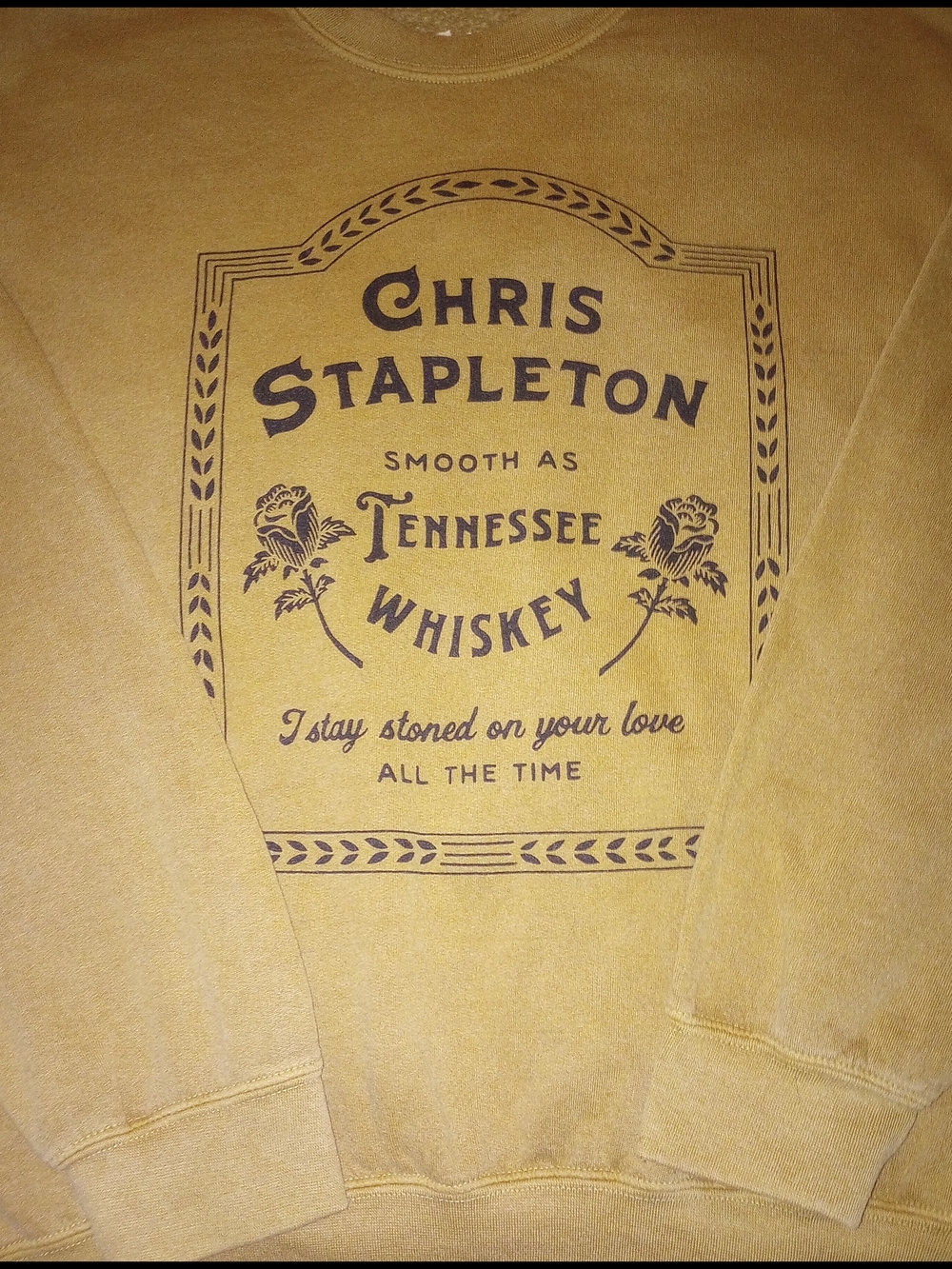 Chris Stapleton Tennessee Whiskey Graphic Sweatshirt - Mustard